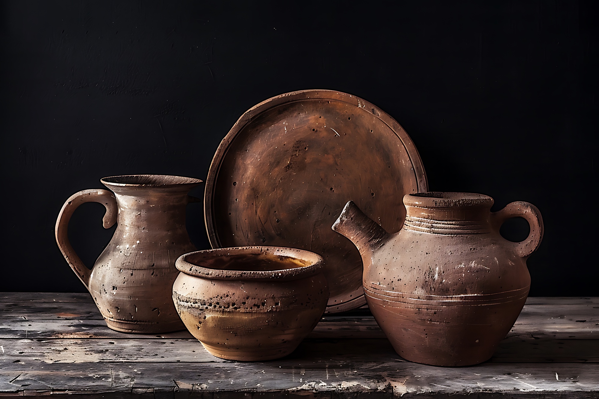 view-ancient-pottery-vessels-earthenware_23-2151538354